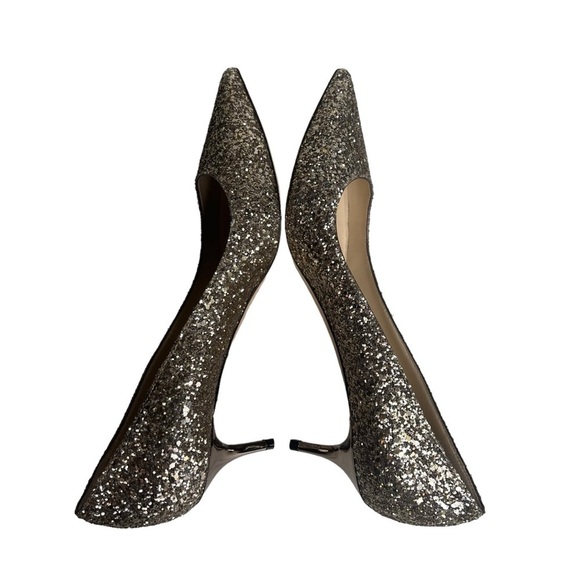 Jimmy Choo Aza Gold Glitter Kitten Heels size 40.5 - Picture 5 of 8